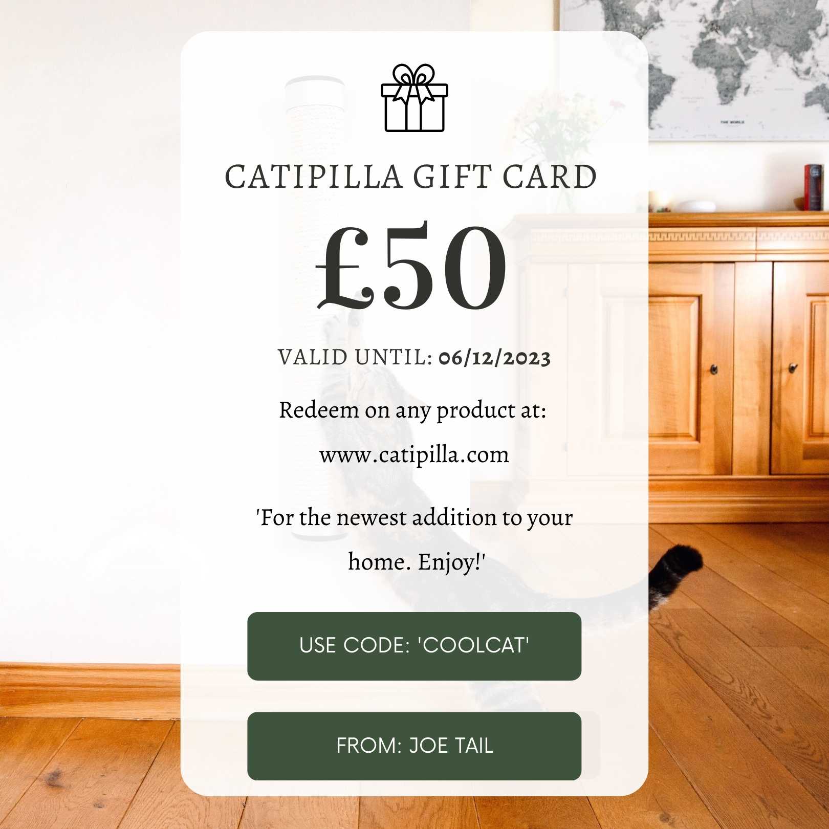 Catipilla Gift Card £50